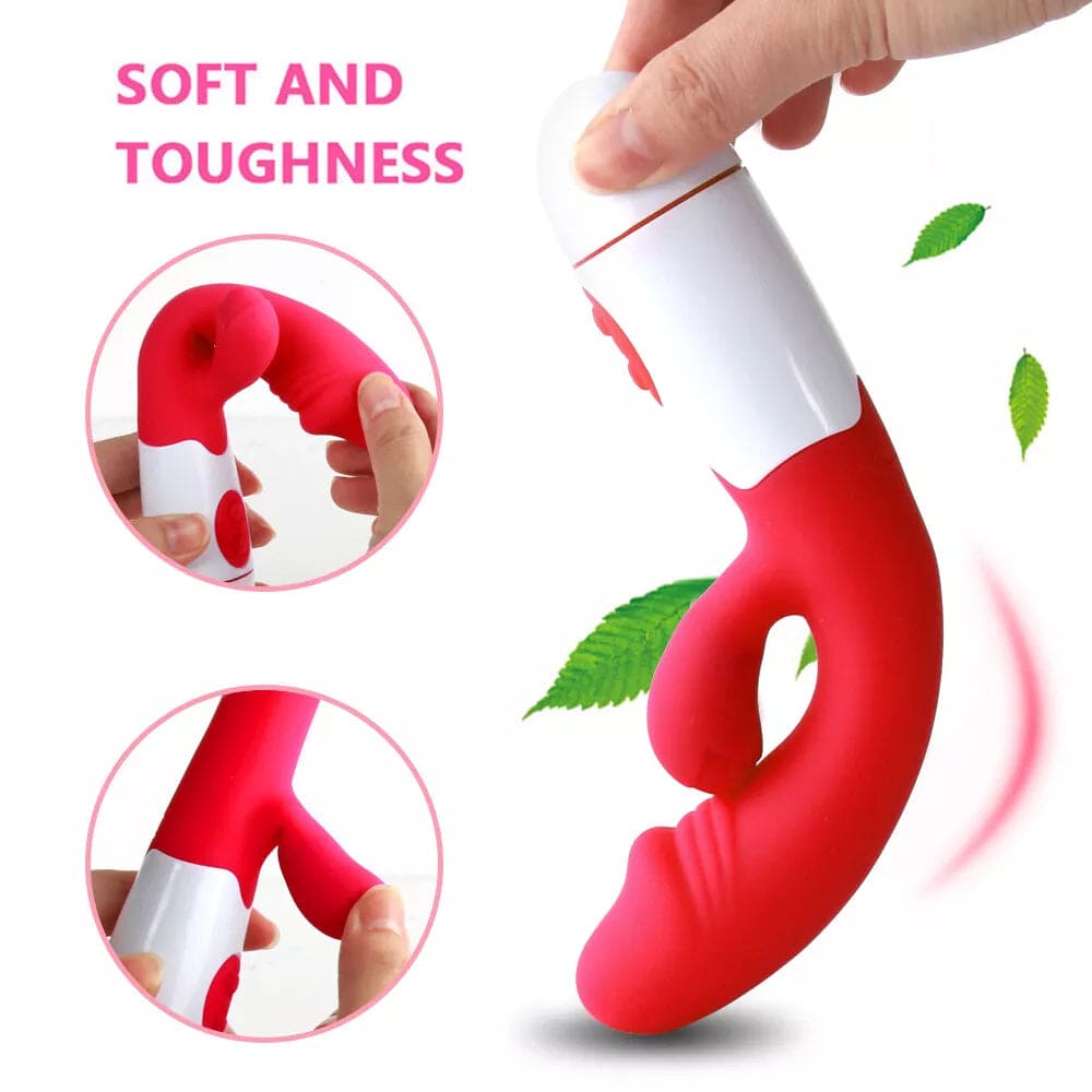 Rabbit Vibrator G-spot Dildo Vibe Waterproof Massager Sex Toy for Women Female