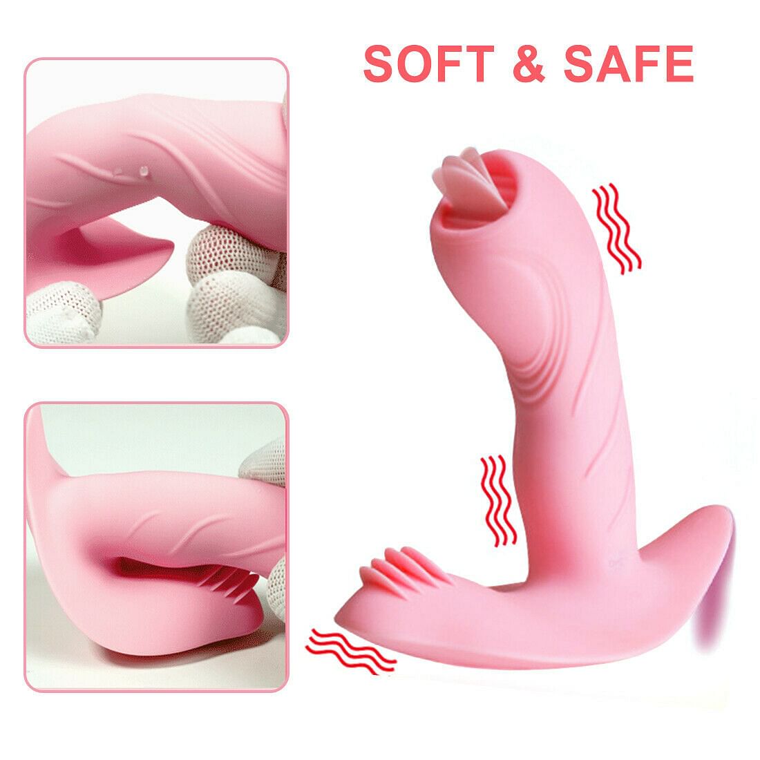 Wireless Remote Control Vibrator Tongue Vibrating Dildo Heating Female Sex Toys - Yourlovelychoices