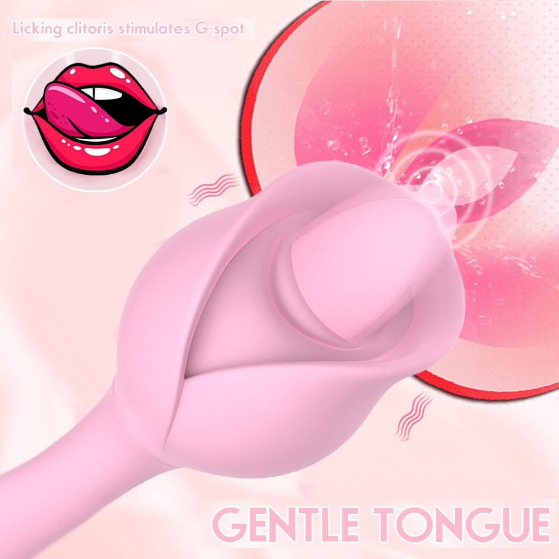 Tongue Vibrator Silicone Clitoris Stimulator Dildo Vibration Sex Toys For Women - secretera