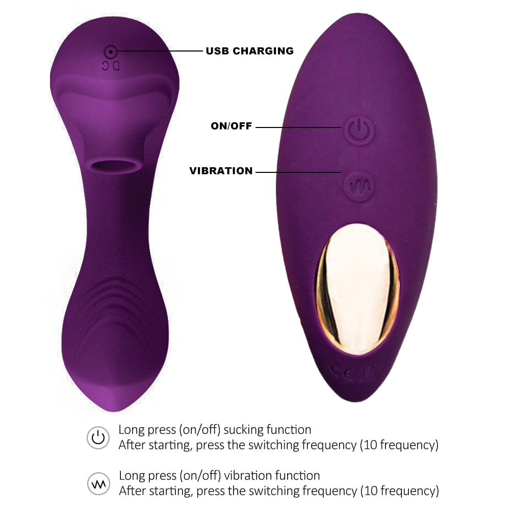 Women Clitoral Suction Stimulator Sucker Vibrator Sex Toys G-Spot Massage Purple - secretera