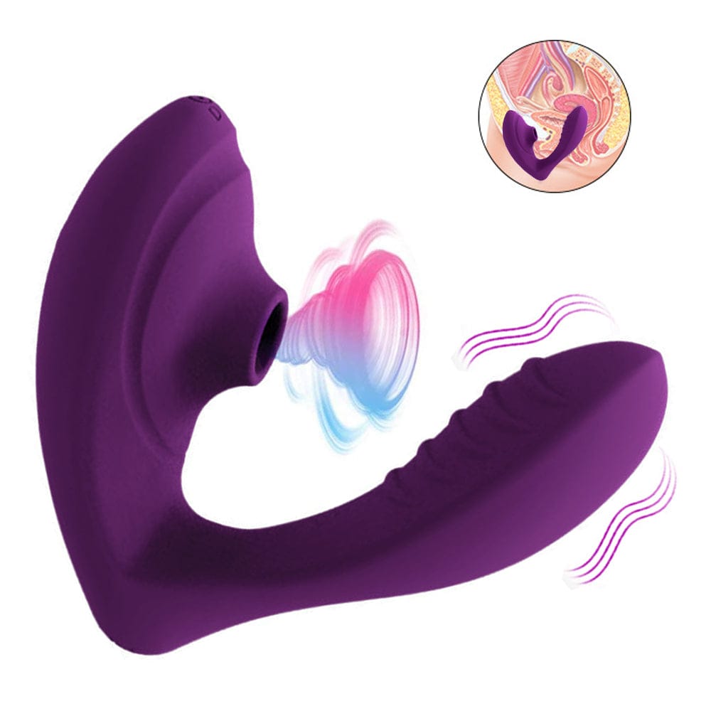 Women Clitoral Suction Stimulator Sucker Vibrator Sex Toys G-Spot Massage Purple - secretera