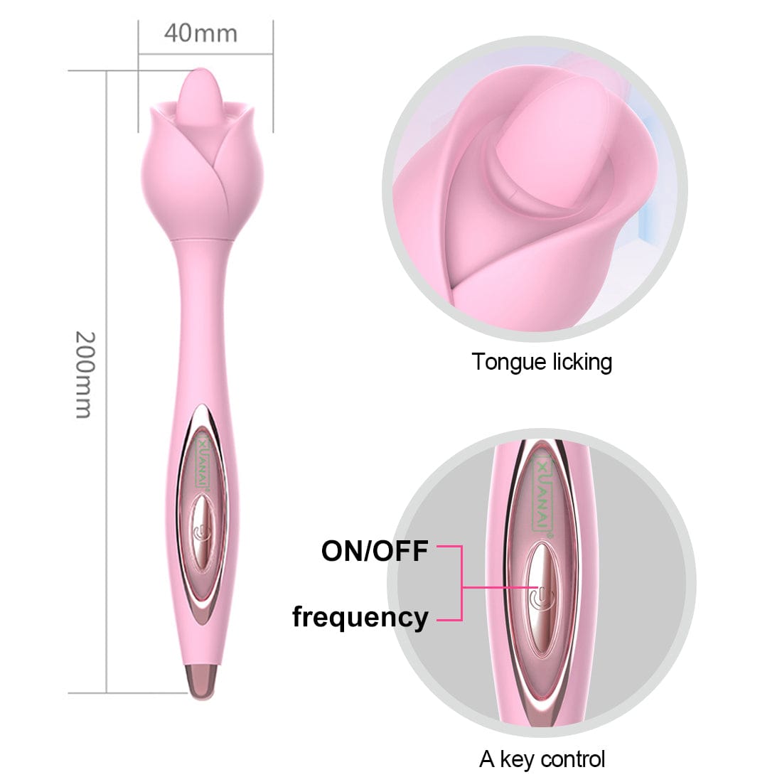 Tongue Vibrator Silicone Clitoris Stimulator Dildo Vibration Sex Toys For Women - secretera