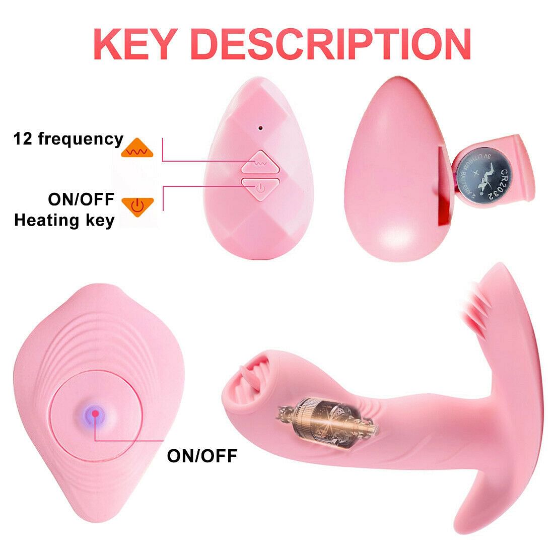 Wireless Remote Control Vibrator Tongue Vibrating Dildo Heating Female Sex Toys - Yourlovelychoices