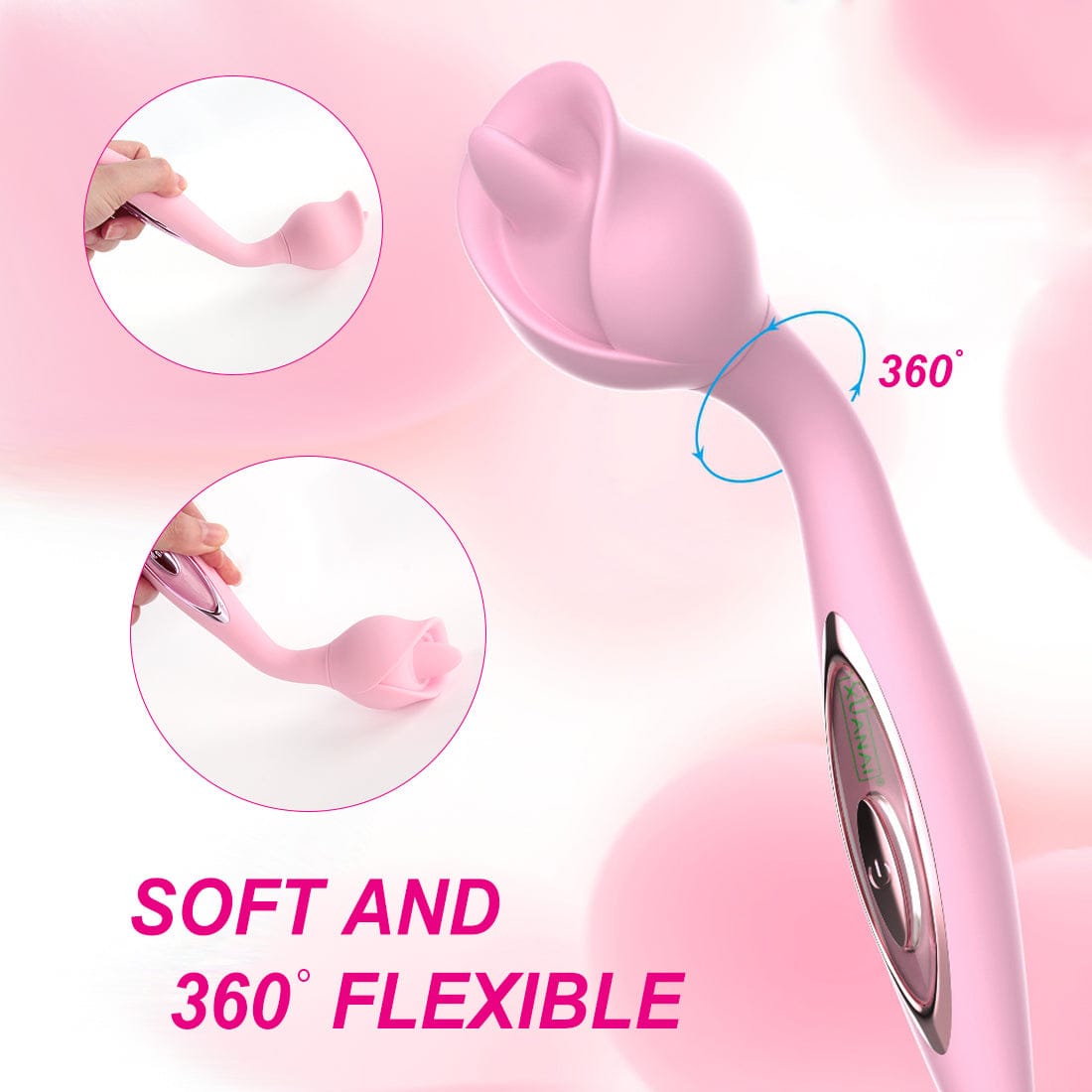 Tongue Vibrator Silicone Clitoris Stimulator Dildo Vibration Sex Toys For Women - secretera