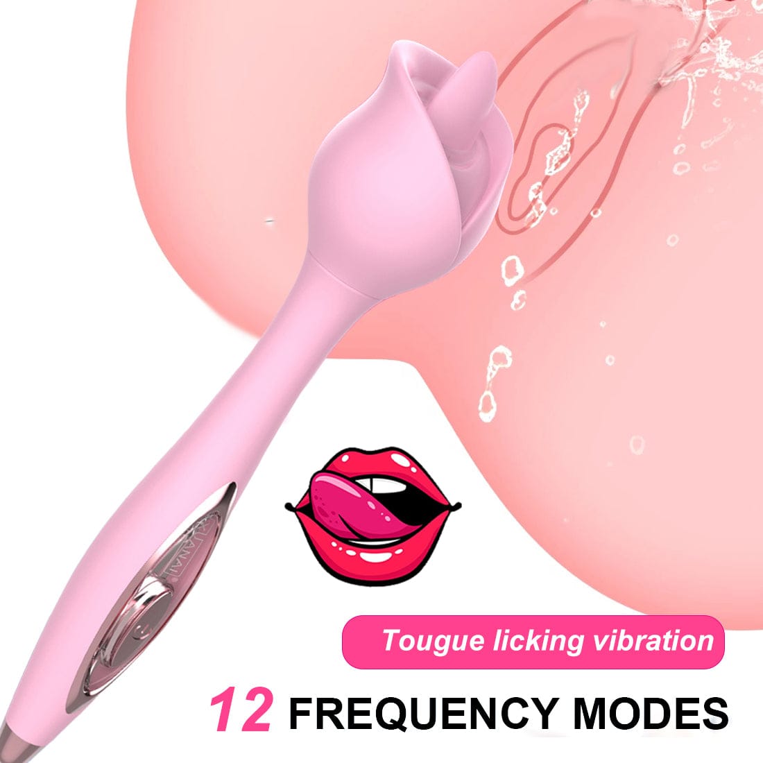 Tongue Vibrator Silicone Clitoris Stimulator Dildo Vibration Sex Toys For Women - secretera