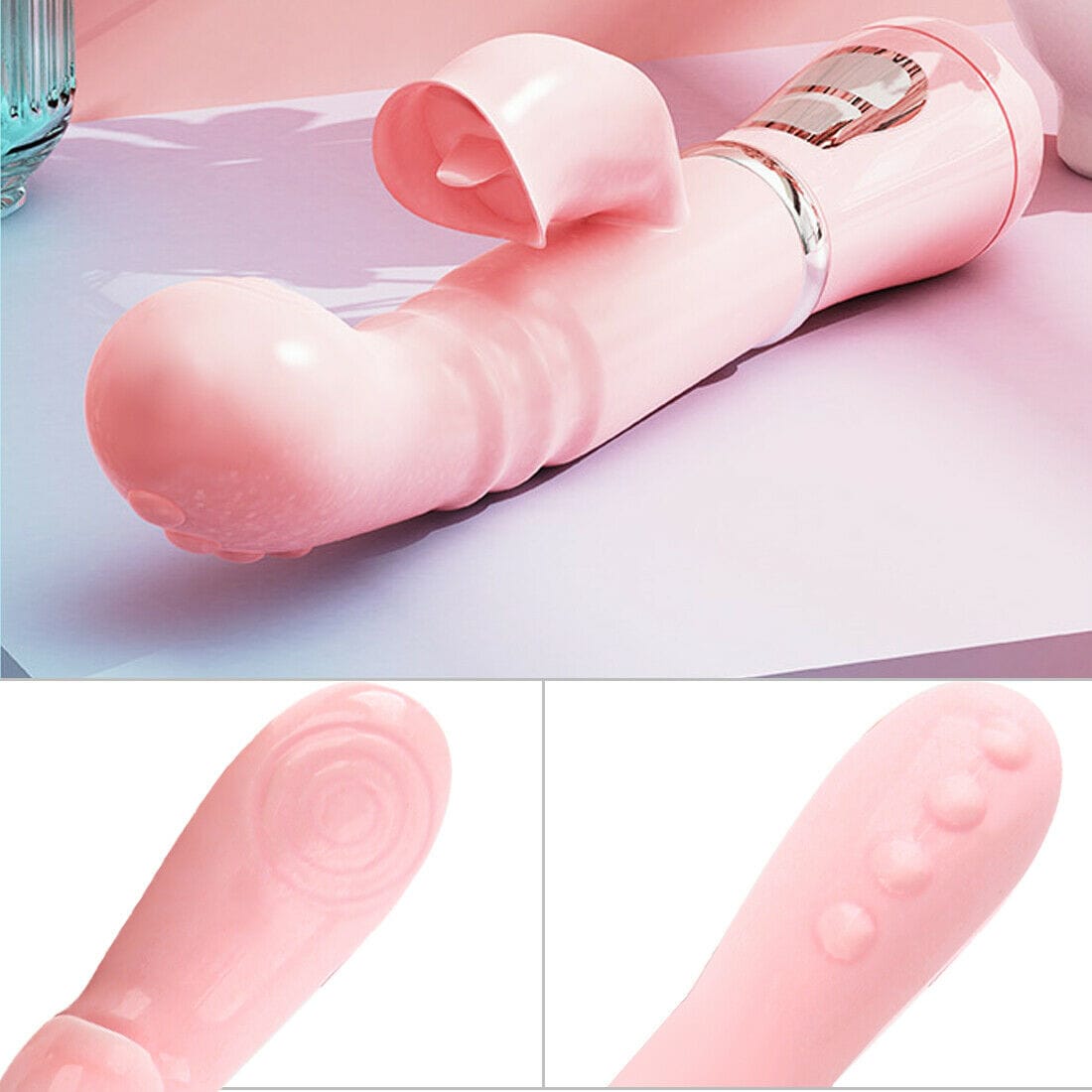 Wand Rabbit Vibrator Dildo Vagina Vibrating Masturbation 12 Speed Stimulator - secretera