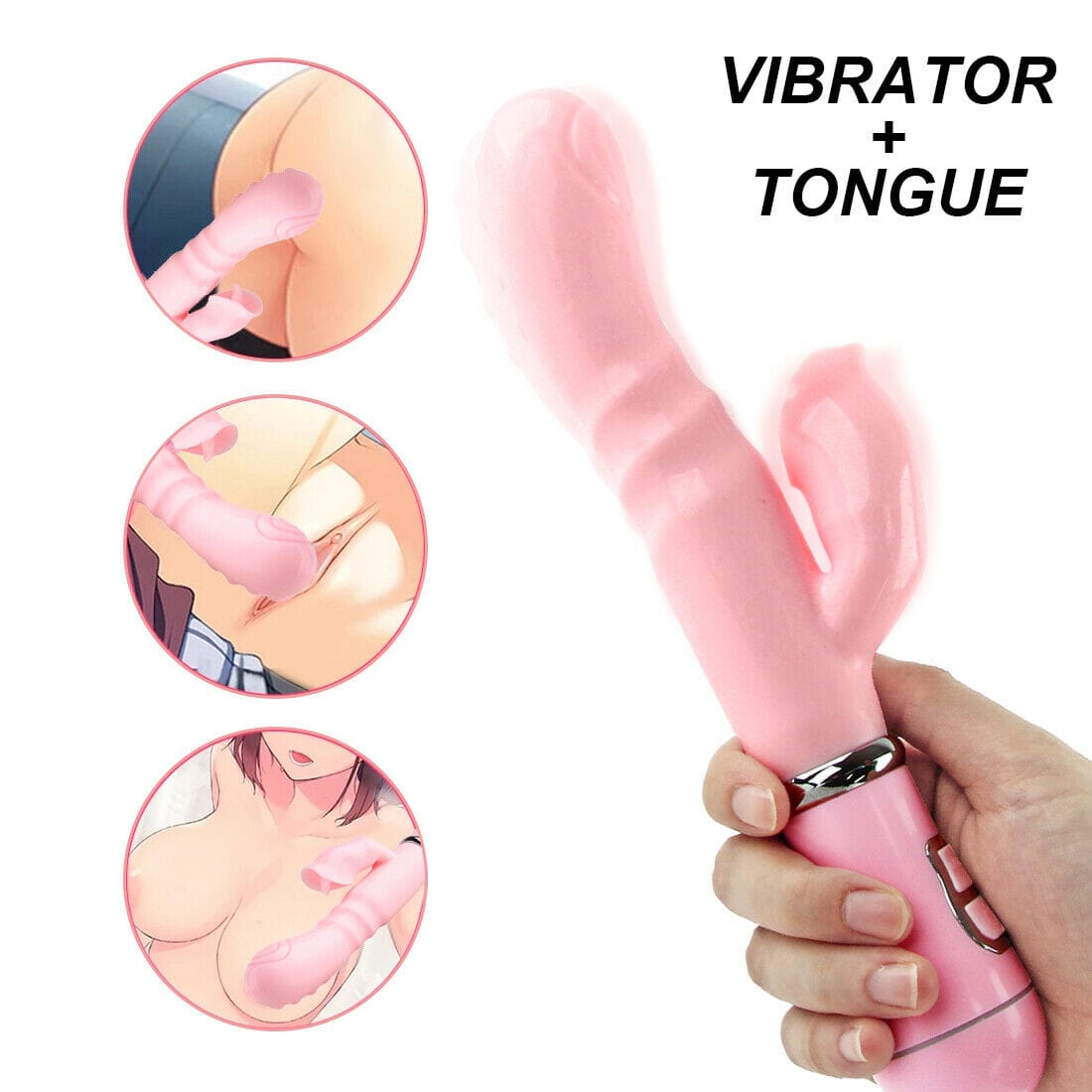 Wand Rabbit Vibrator Dildo Vagina Vibrating Masturbation 12 Speed Stimulator - secretera