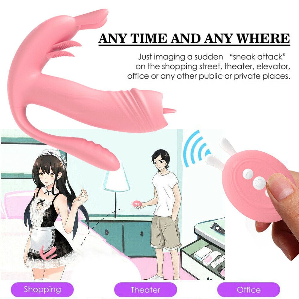 Wireless Remote Wearable Strap-on Dildo Vibrator Heated For Women Couple Sex Toy - secretera