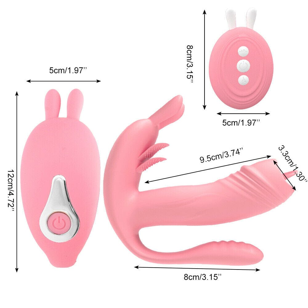 Wireless Remote Wearable Strap-on Dildo Vibrator Heated For Women Couple Sex Toy - secretera