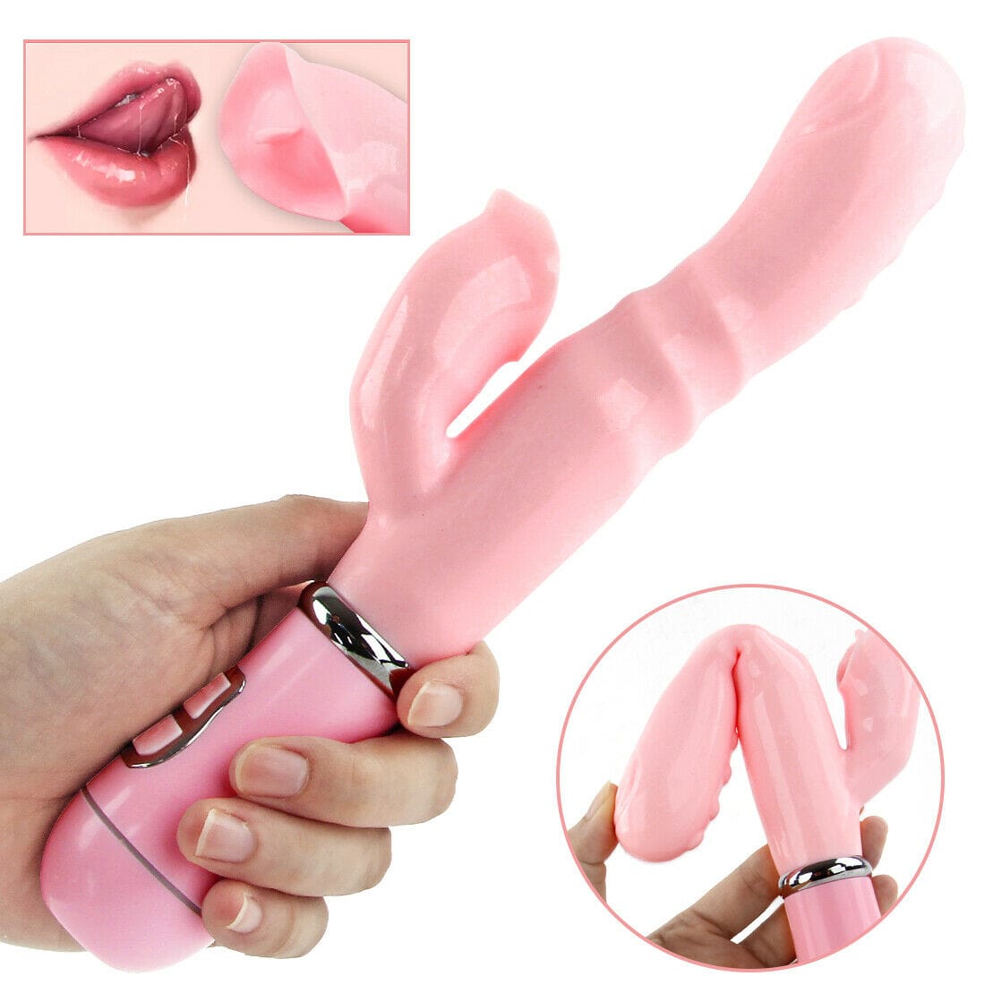 Wand Rabbit Vibrator Dildo Vagina Vibrating Masturbation 12 Speed Stimulator - secretera