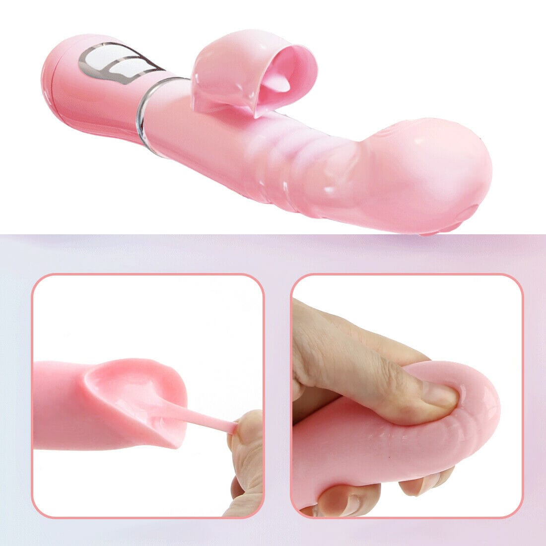 Wand Rabbit Vibrator Dildo Vagina Vibrating Masturbation 12 Speed Stimulator - secretera