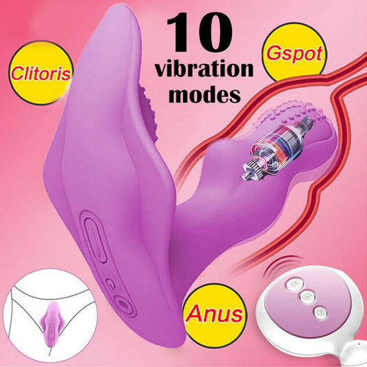 Wearable Wireless Remote Control Vibrator Dildo Butterfly Rechargeable Massager - Yourlovelychoices