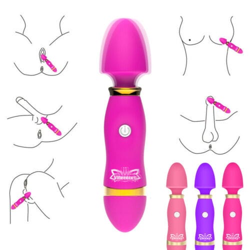 Vibrating Dildo Bullet Anal Plug Beads Clitoris AV Massager Wand Female Sex Toys - secretera