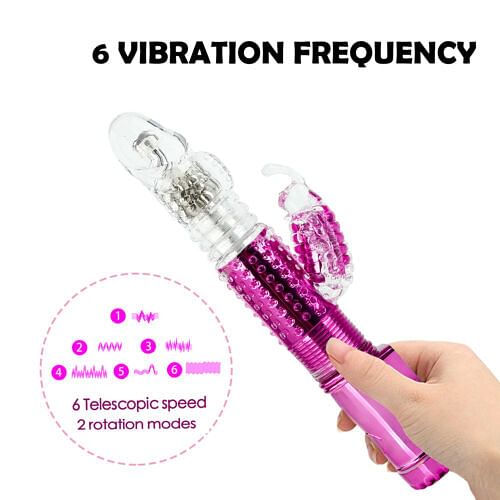 Rabbit Vibrator 10 Inch G Spot Adult Sex Toy 36 Speed Dildo Rechargeable Masturbator Vibrating - yourlovelychoices